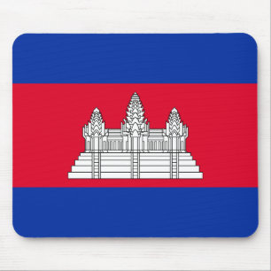 Patriotische Flagge Kambodschas Mousepad