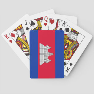 Patriotische Flagge Kambodschas Spielkarten
