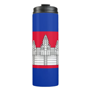 Patriotische Flagge Kambodschas Thermosbecher