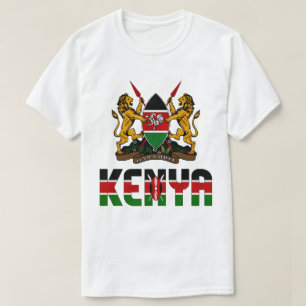 Patriotische Flagge Kenias T-Shirt