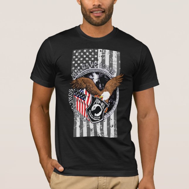 Patriotische Flagge Militärkriege Tribut T - Shirt (Vorderseite)