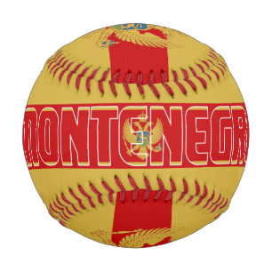 Patriotische Flagge Montenegros Baseball