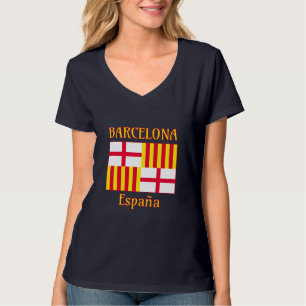 Patriotische Flagge Rot Weiß Gelb Barcelona T-Shirt
