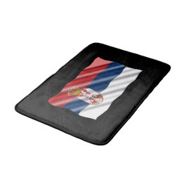Patriotische Flagge Serbiens Badematte