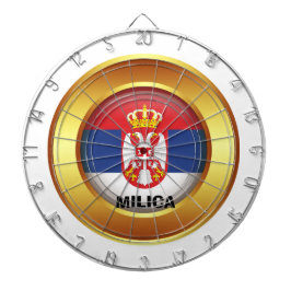 Patriotische Flagge Serbiens Dartscheibe