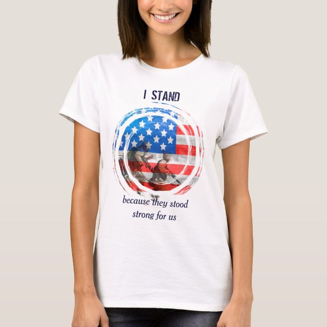 Patriotische Flagge und Militär T-Shirt (Vorderseite)