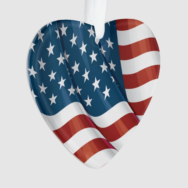 Patriotische Flagge USA Ornament (Vorderseite)