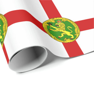Patriotische Flagge von Alderney Geschenkpapier