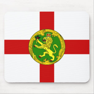 Patriotische Flagge von Alderney Mousepad