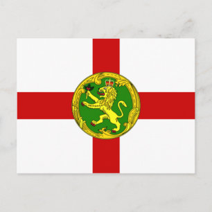 Patriotische Flagge von Alderney Postkarte