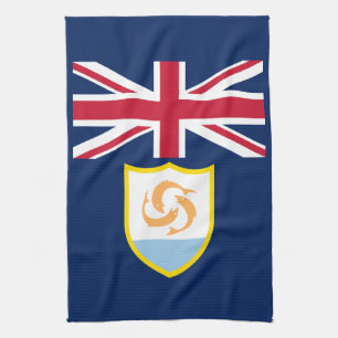 Patriotische Flagge von Anguilla Geschirrtuch