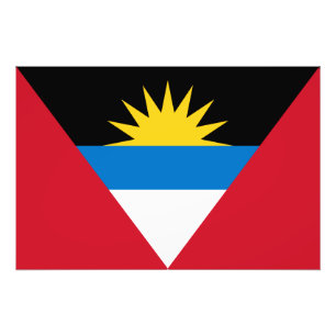 Patriotische Flagge von Antigua und Barbuda Fotodruck
