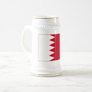 Patriotische Flagge von Bahrain Bierglas