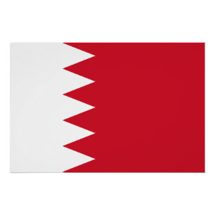 Patriotische Flagge von Bahrain Poster
