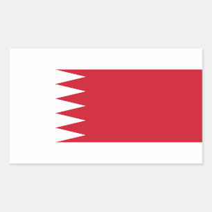 Patriotische Flagge von Bahrain Rechteckiger Aufkleber