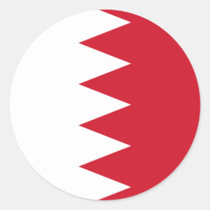 Patriotische Flagge von Bahrain Runder Aufkleber