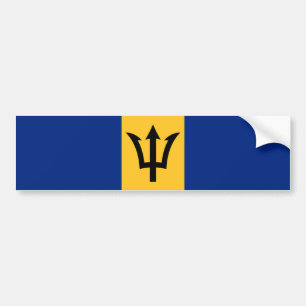 Patriotische Flagge von Barbados Autoaufkleber