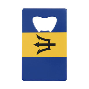 Patriotische Flagge von Barbados Geldbeutel Flaschenöffner