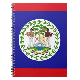 Patriotische Flagge von Belize Notizblock