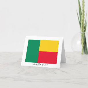 Patriotische Flagge von Benin Dankeskarte
