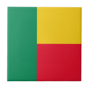 Patriotische Flagge von Benin Fliese