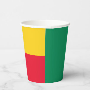Patriotische Flagge von Benin Pappbecher