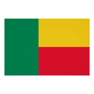 Patriotische Flagge von Benin Poster