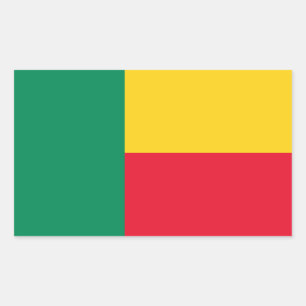 Patriotische Flagge von Benin Rechteckiger Aufkleber