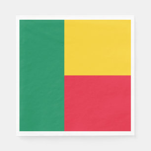 Patriotische Flagge von Benin Serviette