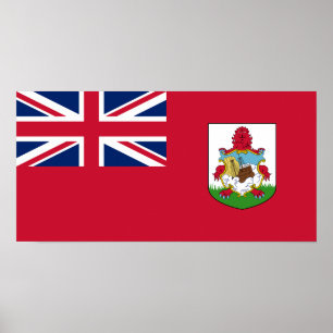 Patriotische Flagge von Bermuda Poster