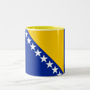 Patriotische Flagge von Bosnien Herzegowina Zweifarbige Tasse
