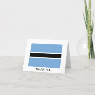 Patriotische Flagge von Botswana Dankeskarte