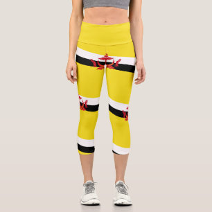 Patriotische Flagge von Brunei Capri Leggings