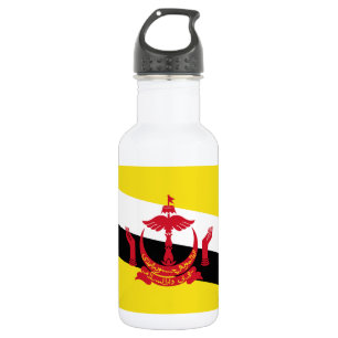 Patriotische Flagge von Brunei Edelstahlflasche