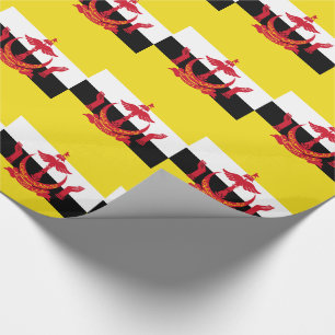 Patriotische Flagge von Brunei Geschenkpapier
