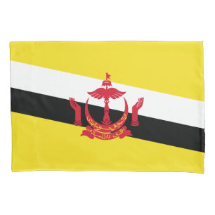 Patriotische Flagge von Brunei Kissenbezug
