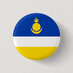 Patriotische Flagge von Burjatien Button