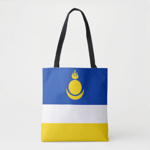 Patriotische Flagge von Burjatien Tasche