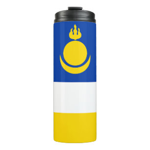 Patriotische Flagge von Burjatien Thermosbecher