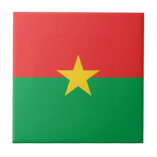Patriotische Flagge von Burkina Faso Fliese