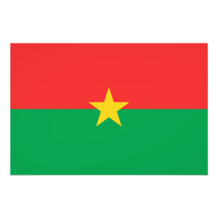 Patriotische Flagge von Burkina Faso Fotodruck