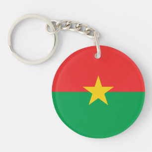 Patriotische Flagge von Burkina Faso Schlüsselanhänger