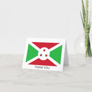 Patriotische Flagge von Burundi Dankeskarte