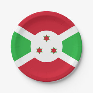 Patriotische Flagge von Burundi Pappteller