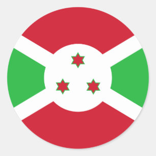 Patriotische Flagge von Burundi Runder Aufkleber