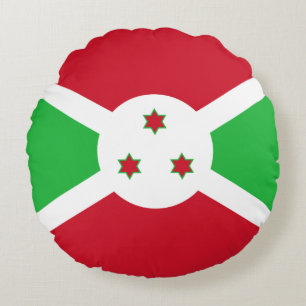 Patriotische Flagge von Burundi Rundes Kissen