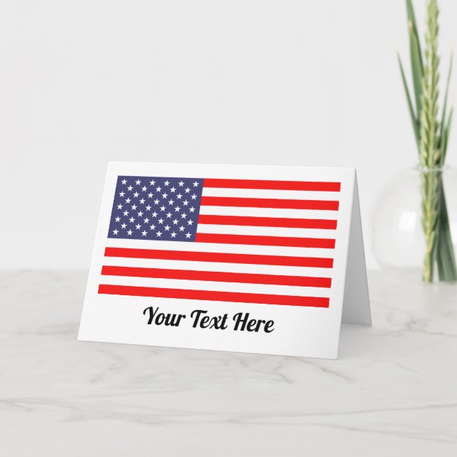 Patriotische Flaggegrußkarten Karte (Vorderseite)
