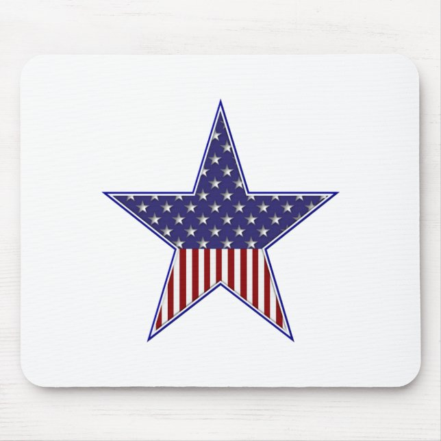 Patriotische Flaggengestaltung der USA Mousepad (Vorne)