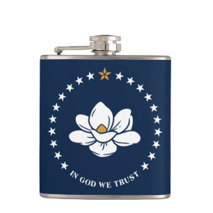 Patriotische Flasche mit Flagge des US-Bundesstaat Flachmann