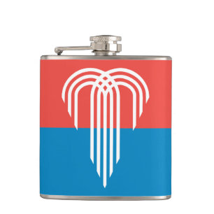 Patriotische Flasche mit Flagge von Kansas City Flachmann